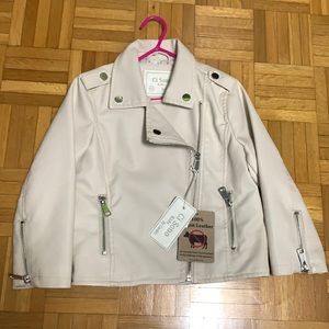 Brand new size 4T faux leather moto jacket - 4T